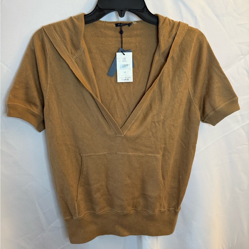 Magaschoni Camel Short Sleeve Hoodie